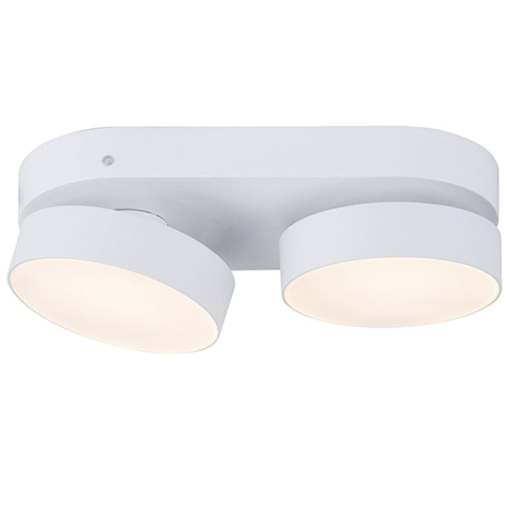 Lutec Stanos Dual Wall or Ceiling Light 6.8W with Integrated Led 2700K to 6500K and RGB - White