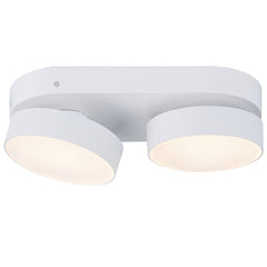 Lutec Stanos Dual Wall or Ceiling Light 6.8W with Integrated Led 2700K to 6500K and RGB - White