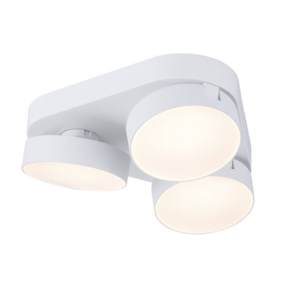 Lutec Stanos Trio Dual Wall or Ceiling Light 6.8W with Integrated Led 2700K to 6500K and RGB - White