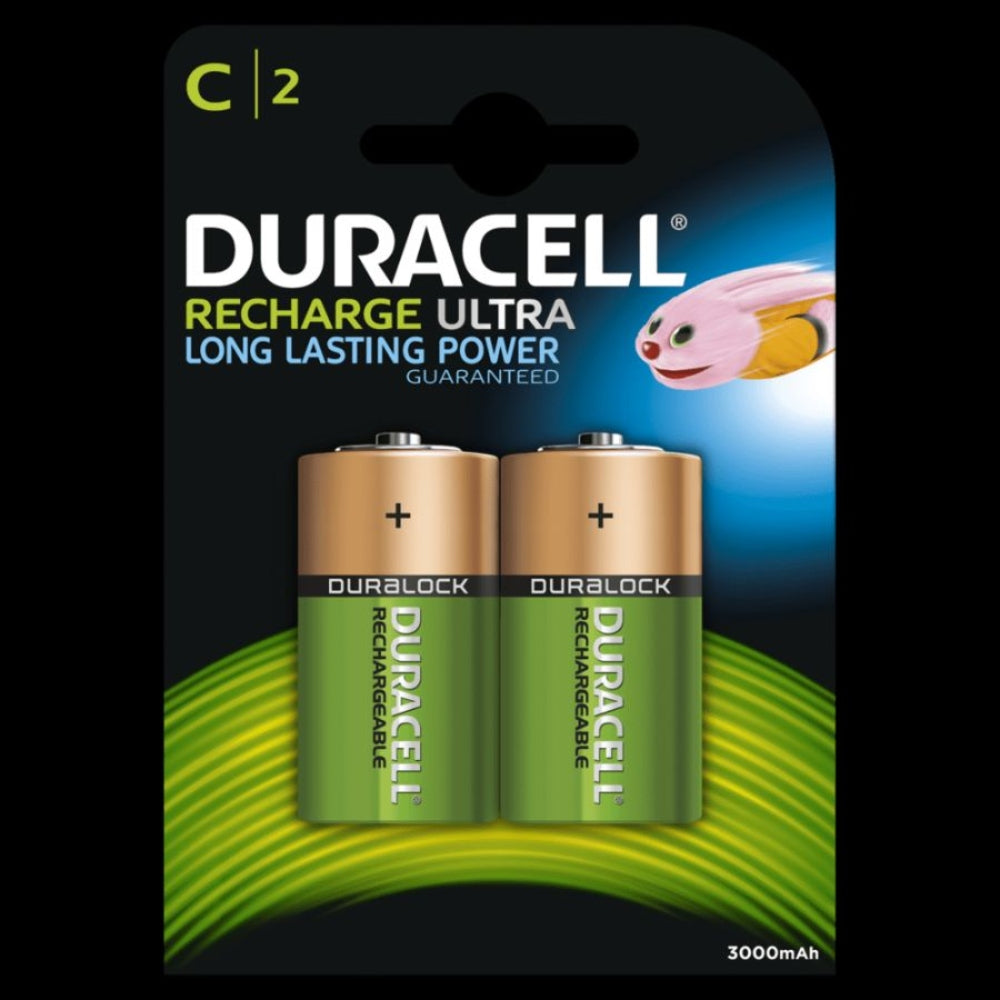 Duracell Rechargeable Ultra C Battery x2 Pieces (3000Mah)