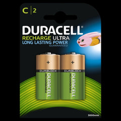 Duracell Rechargeable Ultra C Battery x2 Pieces (3000Mah)