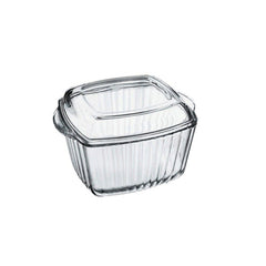 Pasabahce Borcam Casserole Dish with Lid 10 x 12 x 15cm 1.1L