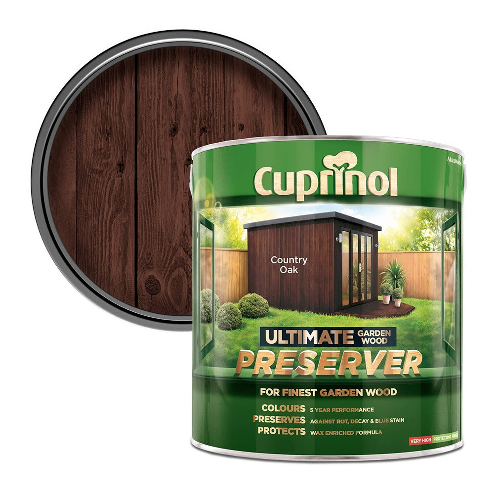 Cuprinol Ultimate Garden Wood Preserver 4L Country Oak