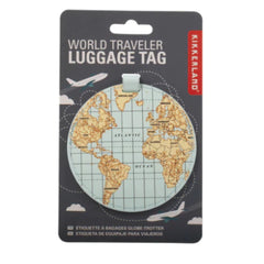 Kikkerland Luggage Tag - World Traveler