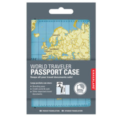 Kikkerland -Passport Case - World Traveler