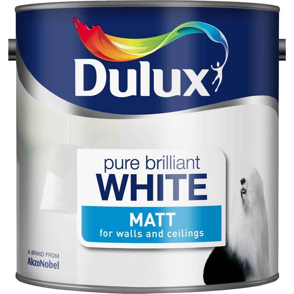 Dulux Matt Emulsion Pure Brilliant White 7L