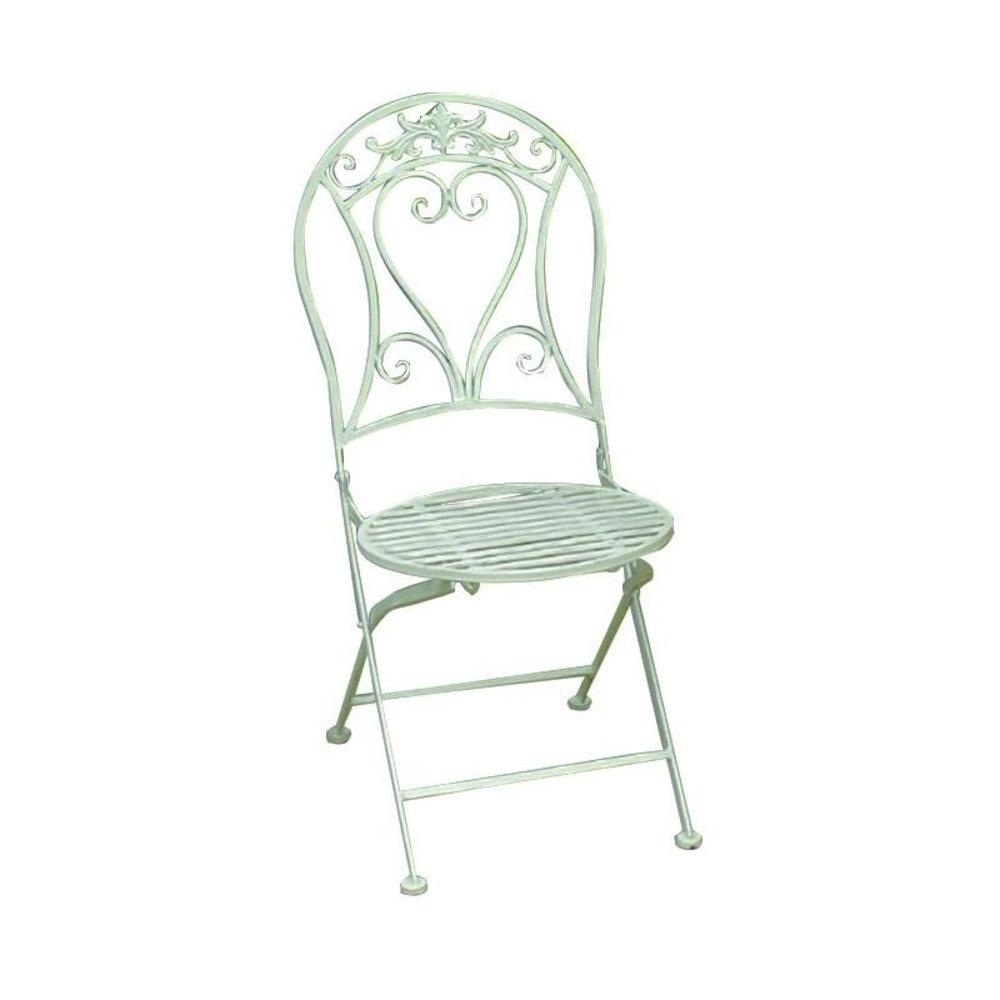 Vigor Mika Wrought Iron Folding Chair - White