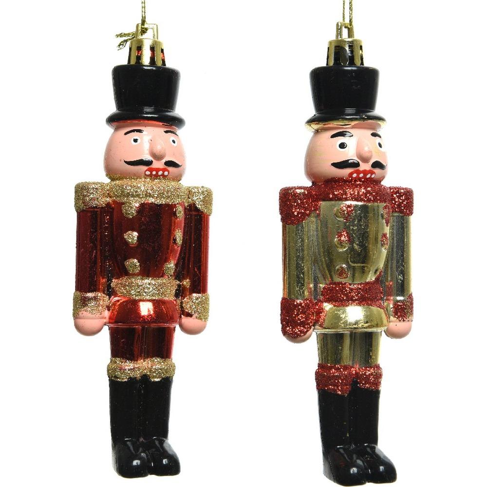 Decoris Hanging Shatterproof Nutcracker 12.5cm - 2 Assorted