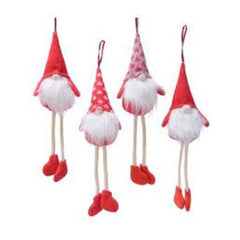 Decoris Hanging Polyester Gnome Figure 1.8 x 7 x 24cm - 4 Assorted