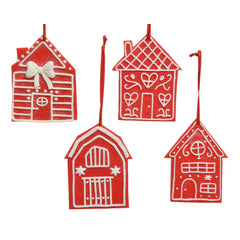 Decoris Hanging Clay House 9cm - 4 Assorted