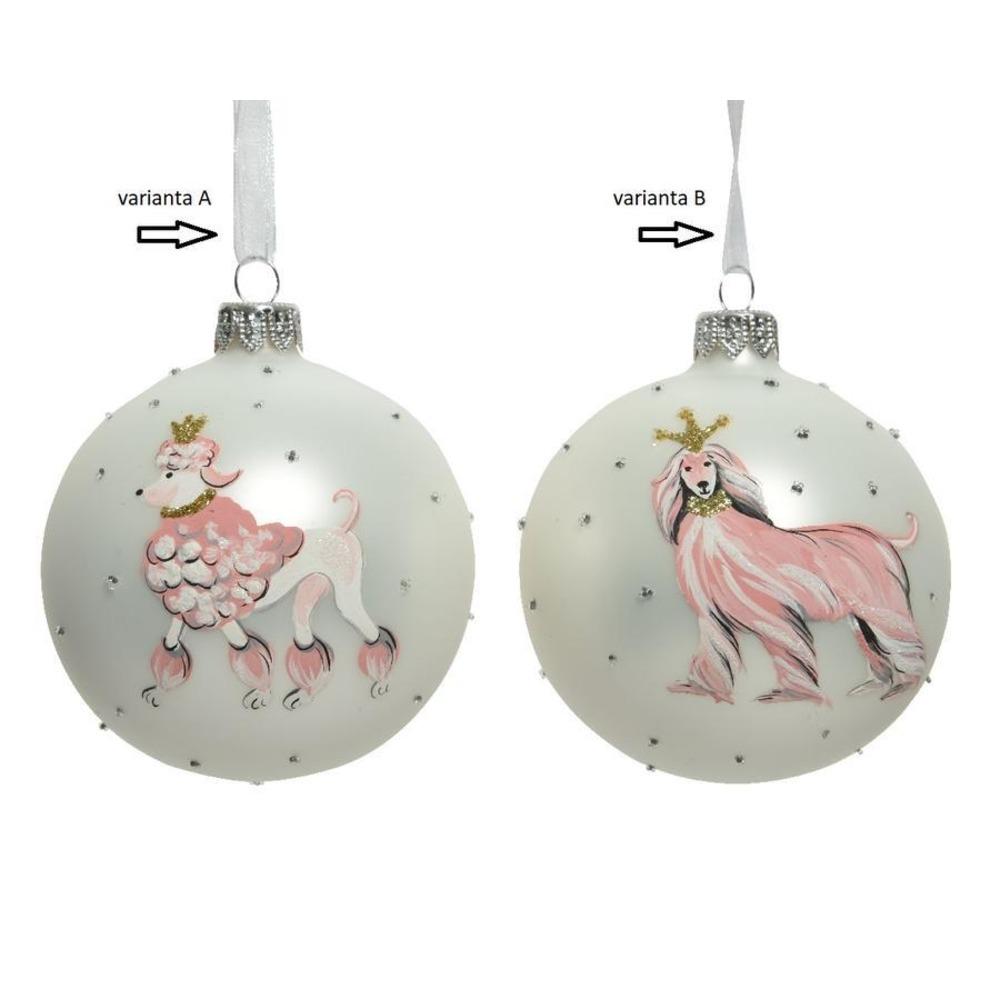 Decoris Glass Bauble 8cm - Dog