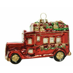 Decoris Glass Car with Presents Hanging Decoration 10cm