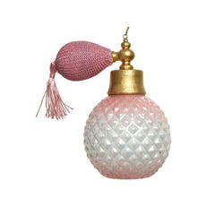 Decoris Hanging Glass Perfume Bottle Ornament 11cm - Pink