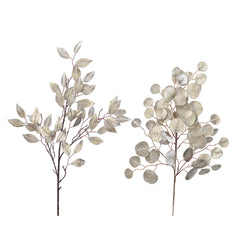 Everlands Plastic Leaf Branch 72cm - 2 Assorted