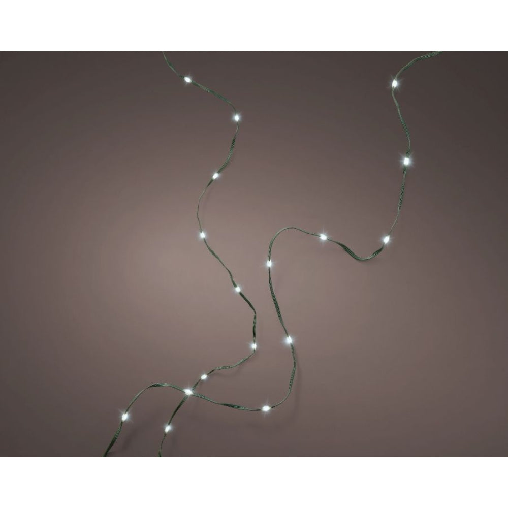 Lumineo 240 Micro-Led Flex Stringlights 18m - Green/ Cool White