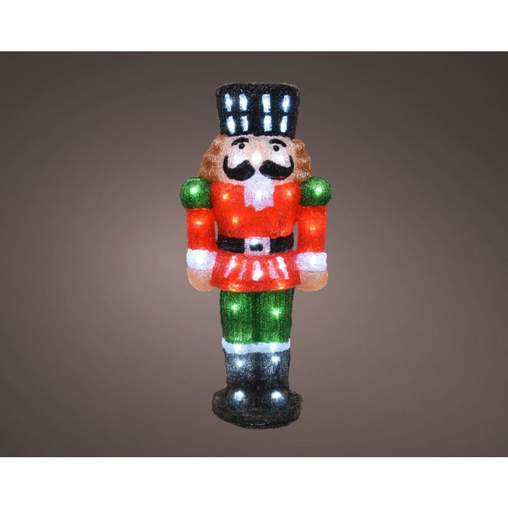 Lumineo 60 Led Acrylic Nutcracker 60cm - Cool White