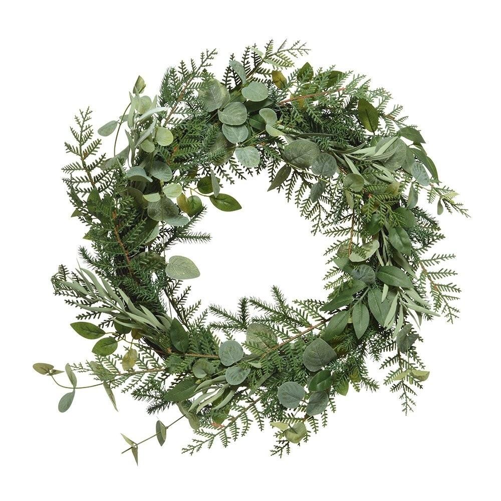 Everlands Wreath with Eucalyptus 60cm