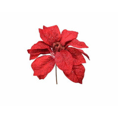 Everlands Poinsettia on Stem 25cm - Red