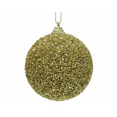 Decoris Foam Bauble with Beads 8cm - Gold