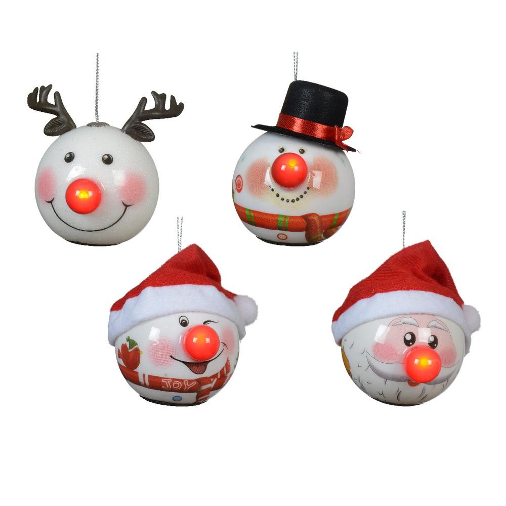 Lumineo BO Bauble 6.5cm - 4 Assorted