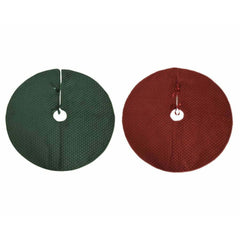 Decoris Polyester Velvet Tree Skirt 100cm - 2 Assorted