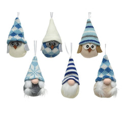 Decoris Hanging Polyester Figure with Hat 10cm - 6 Assorted