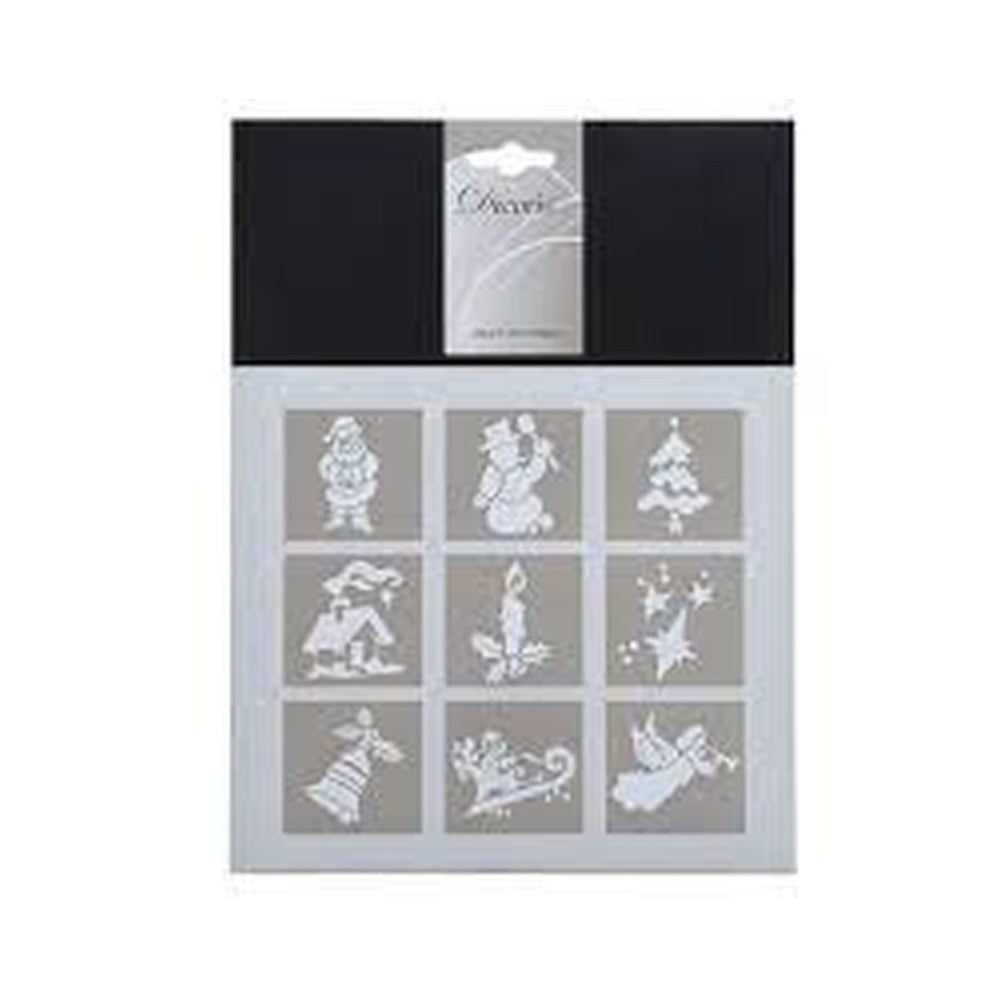Decoris Window Stencils 18 x 25cm - 9 Assorted