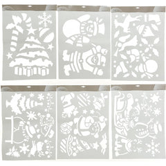 Decoris Window Stencils 44 x 59cm - 6 Assorted