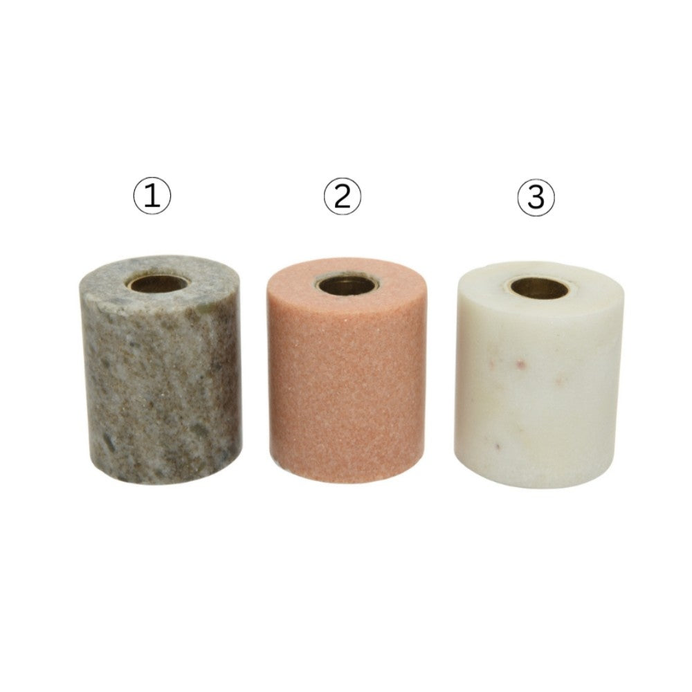 Decoris Marble Candle Holder 4cm - 2 Assorted Colours