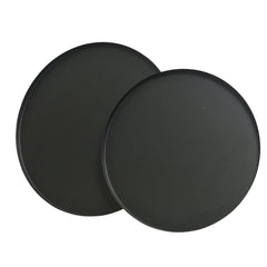 Decoris Iron Tray Set of 2 Pieces 35cm - Black