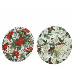 Decoris Paper Deco Plate 33cm - Poinsettia