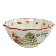 Decoris Dolomite Bowl with Santa Claus Design 15cm