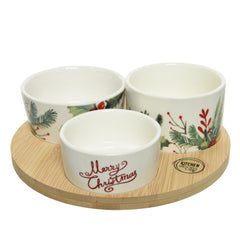 Decoris Bamboo Tapas Set with Bowls 18cm