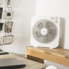 Equation Box Fan 30cm 40W - White/Grey