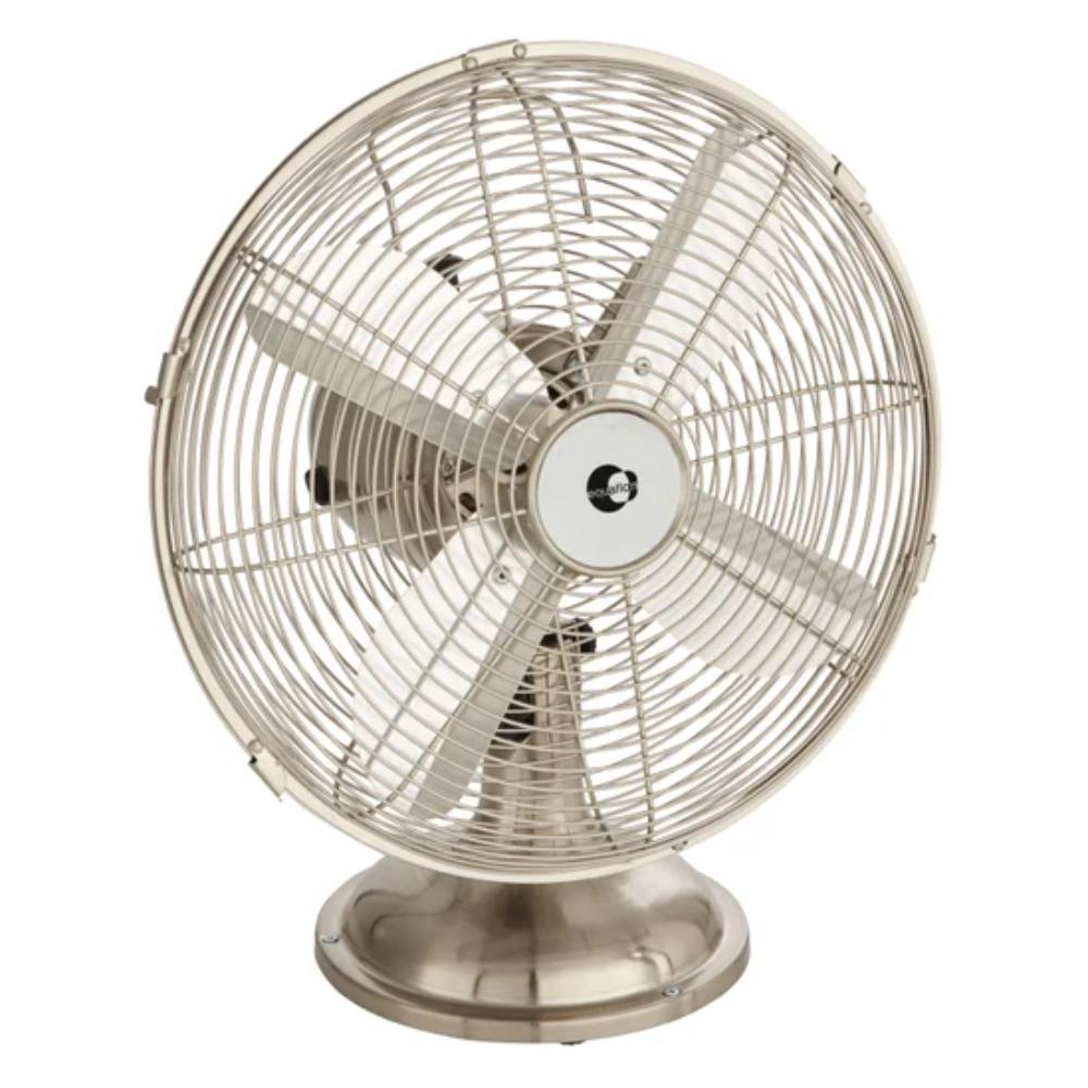 Equation Metal Desk Fan 30cm 40W - Satin Nickel
