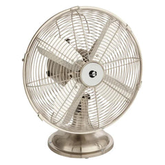 Equation Metal Desk Fan 30cm 40W - Satin Nickel