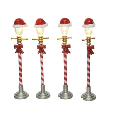 Lumineo BO Village Street Lamp Set of 4 - Red,