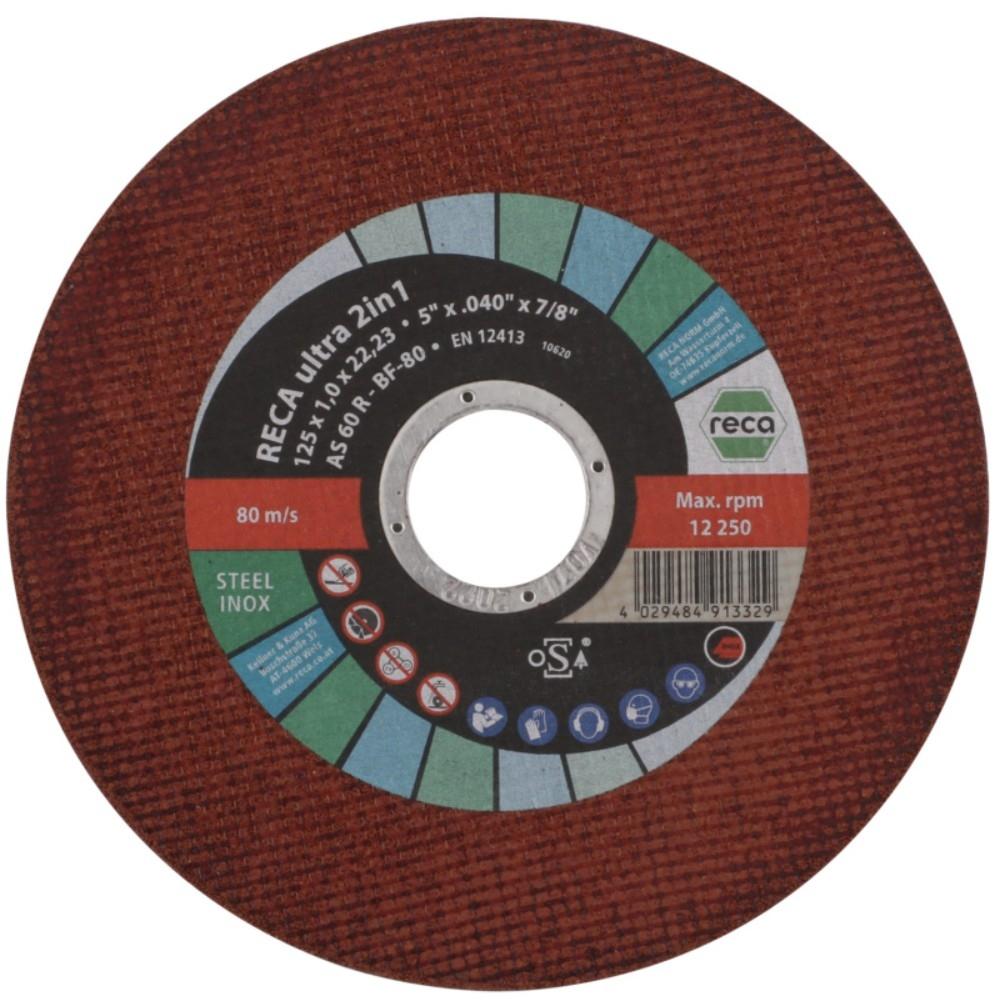 Reca Ultra 2in1 Straight Cutting Disc for Inox and Steel 12.5 x 0.01 x 2.22cm