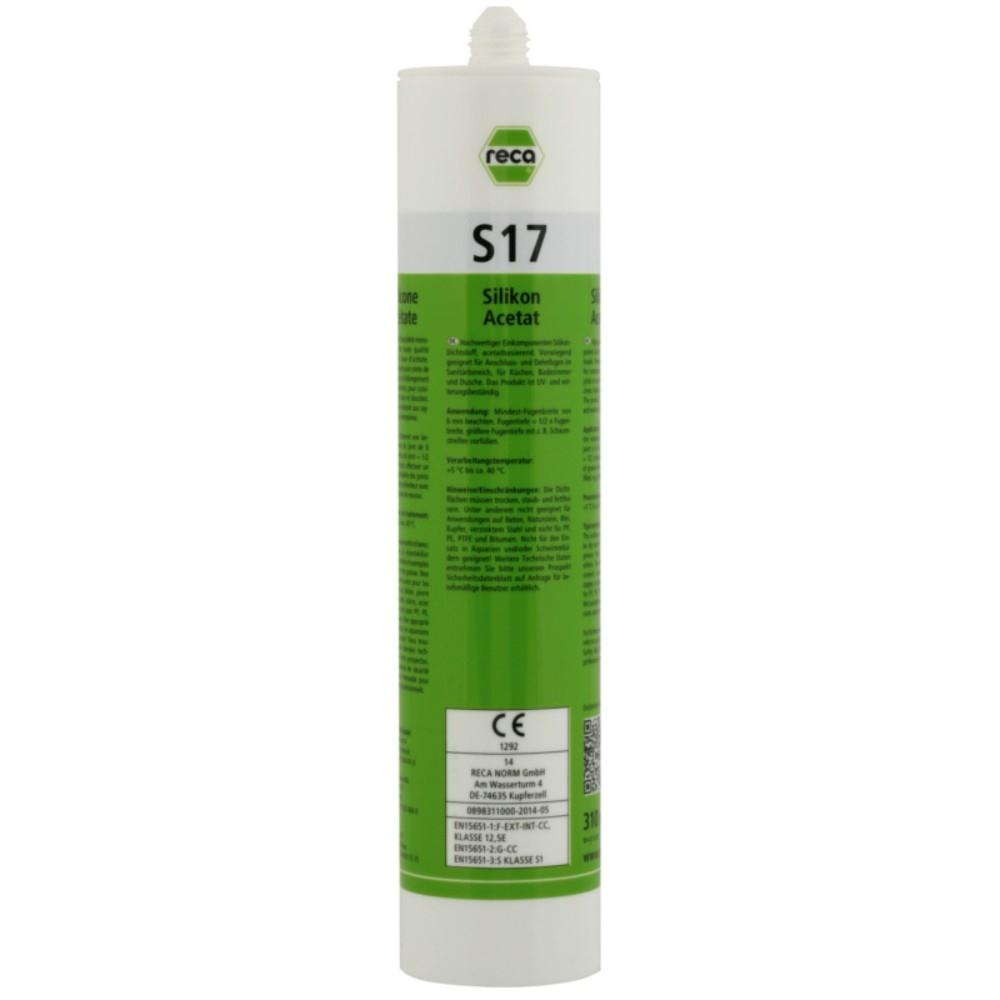 Reca S17 Silicone Acetate 310ml - Transparent