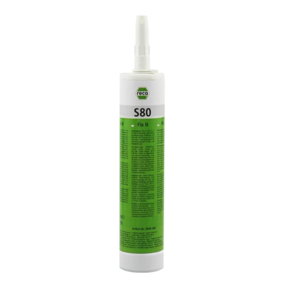 Reca S80 Fix It Adhesive with High Level of Initial Adhesion 290ml - White