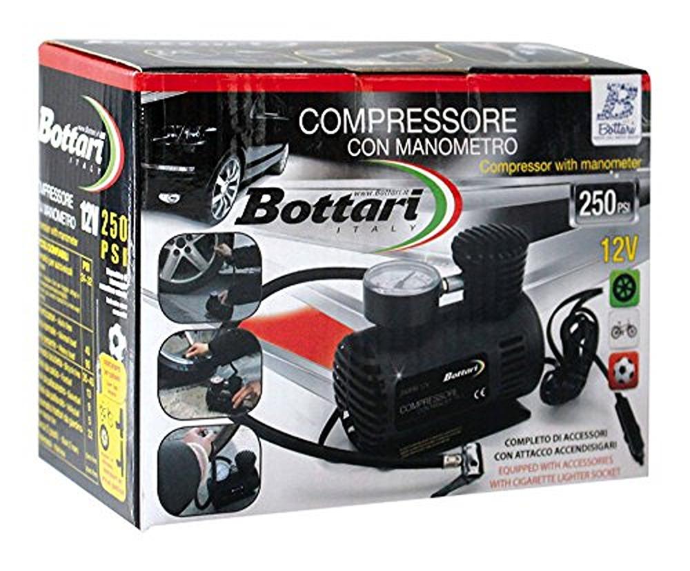 Bottari Portable Air Compressor with Strong Pressure Gauge 12V - 250PSI