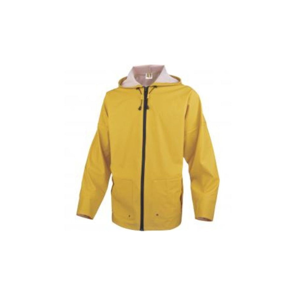 Delta Plus Mixed Polyurethane-Coated Polyester Support Rain Jacket Yellow XL