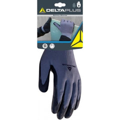 Delta Plus Polyamide Spandex Knitted Nitrile Glove Size 9 - Grey/ Black