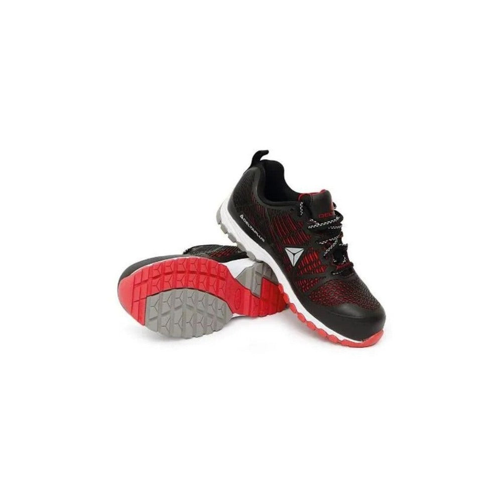 Delta Plus Lightweight Safety Trainers with Mesh and Polyurethane S1P Size 43 - Black/Red