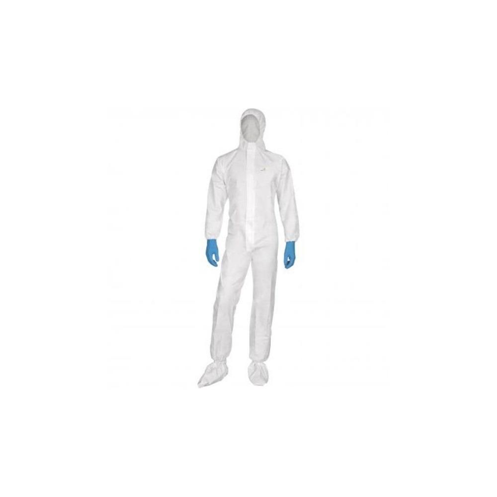 Delta Plus Disposable Overalls with Hood Size XL - White