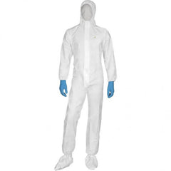 Delta Plus Disposable Overalls with Hood Size XXL - White