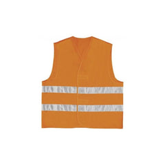 Delta Plus Polyester High Visibility Vest with Parallel Assembly Fluorescent Size XXL - Orange