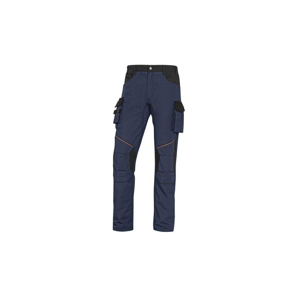 Delta Plus Mach Corporate Working Trousers in Ripstop Polyester Cotton Size M - Navy Blue/Black