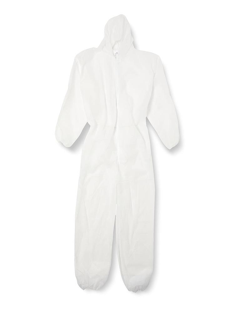 Delta Plus Polypropylene Disposable Overalls with Hood Size L - White