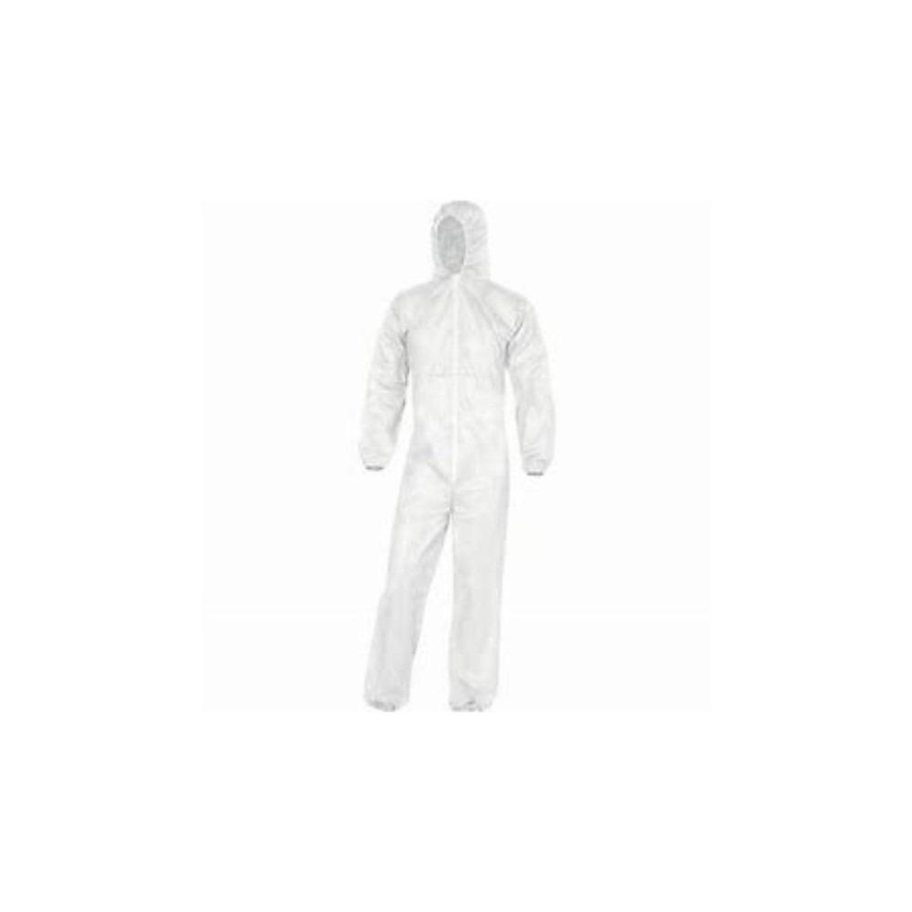 Delta Plus Polypropylene Disposable Overalls with Hood Size XXL - White